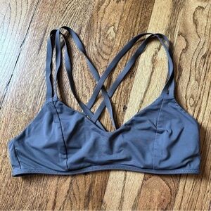 Athleta South Swell Bikini Top Grey Sz XS